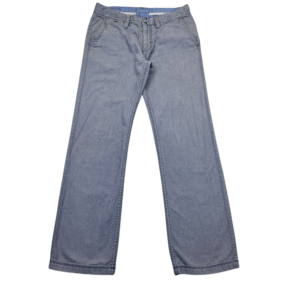 Esprit Groove 30 Gray Straight Leg‎ Chino Pants Casual Menswear Trousers